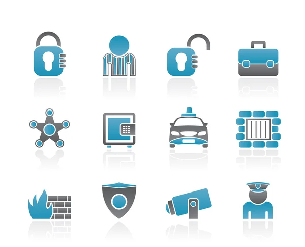 stock vector Social security and police icons