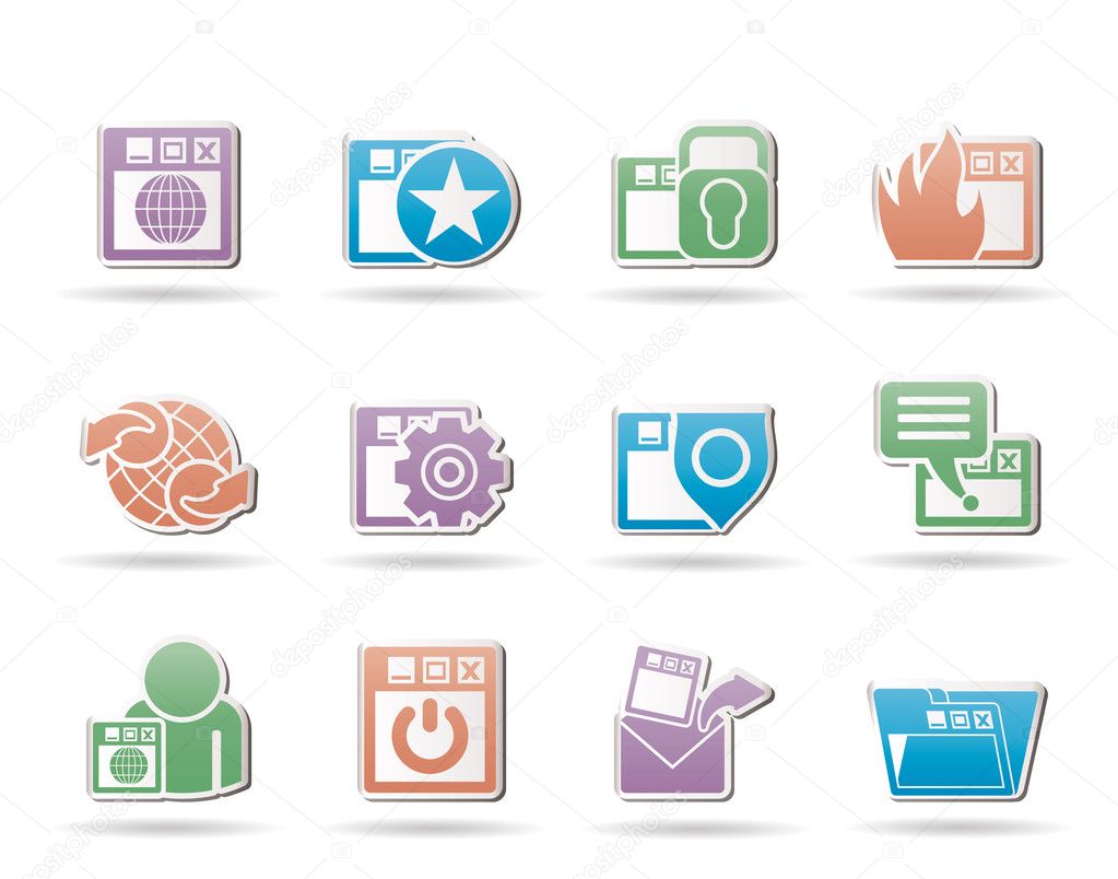 Internet, website and Security Icons