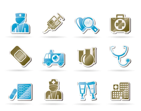 Iconos de Medicina y Salud — Archivo Imágenes Vectoriales