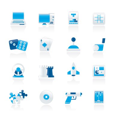 Computer Games tools and Icons clipart