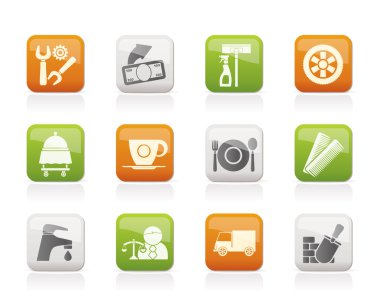 Services and business icons clipart