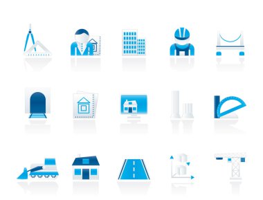 Architecture and construction icons clipart