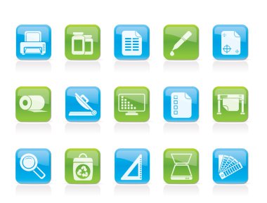 Commercial print icons clipart