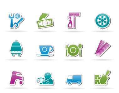 Services and business icons clipart