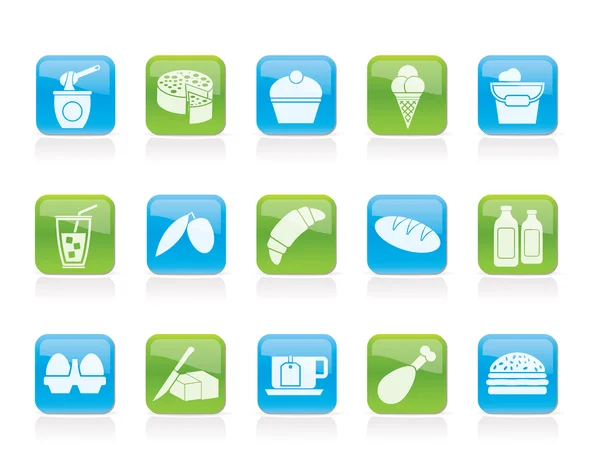 乳制品-食品和饮料的图标 — 图库矢量图片