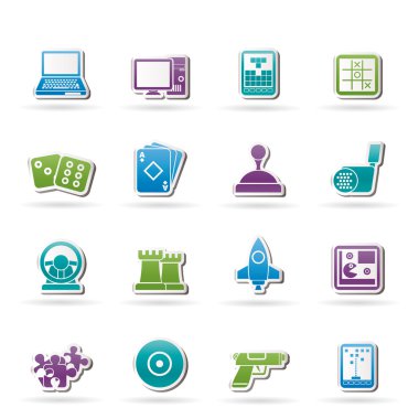 Computer Games tools and Icons clipart