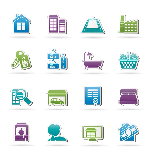 Real Estate objects and Icons — Stock Vector