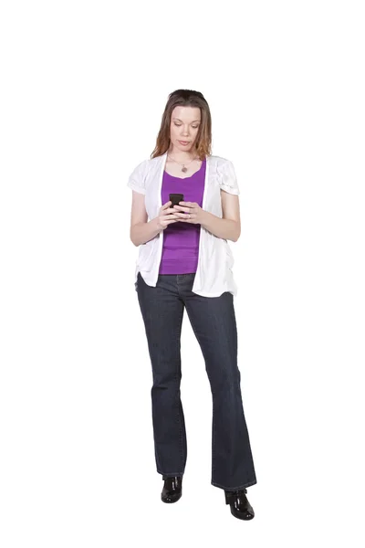 Beautiful Girl Texting — Stock Photo, Image
