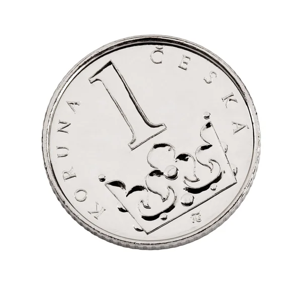 Tsjechische één-crown munt — Stockfoto