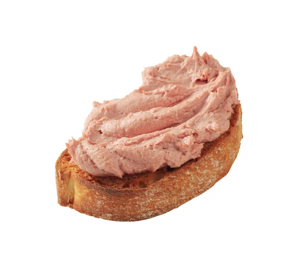 Pirított kenyér és pástétom — Stock Fotó