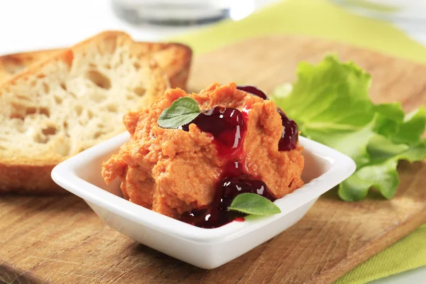 Bowl of spicy spread — Stock Photo, Image
