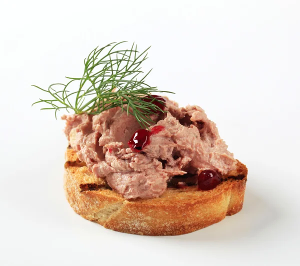 Toasted bread and pate — Stock Photo, Image