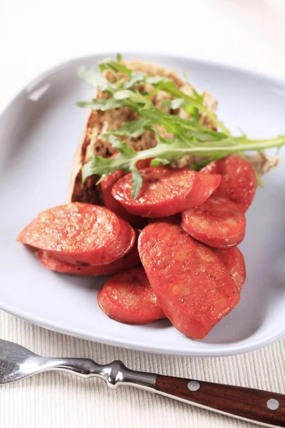 Spicy Italian sausage — Stock Photo, Image