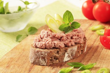 Bread and pate clipart