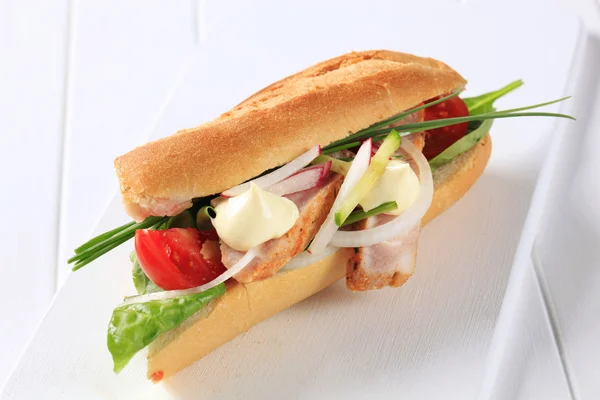 Chicken sub sandwich — Stock Photo, Image