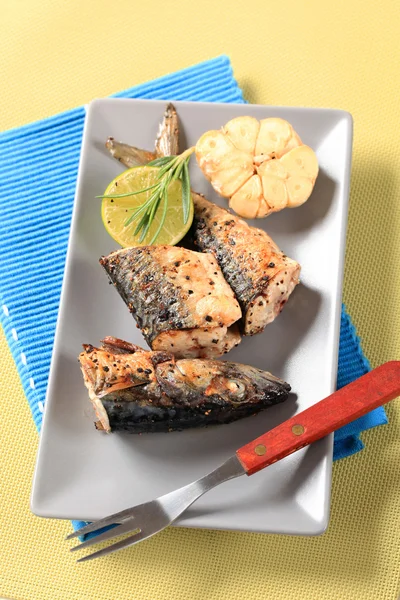 Pan gebakken makreel — Stockfoto