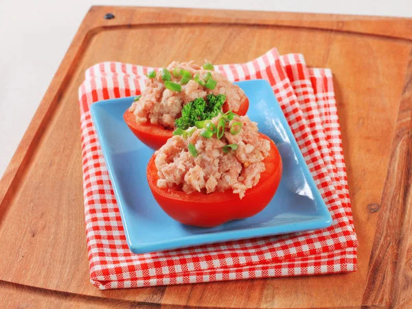 Tomatoes stuffed with minced meat — Stock Photo, Image
