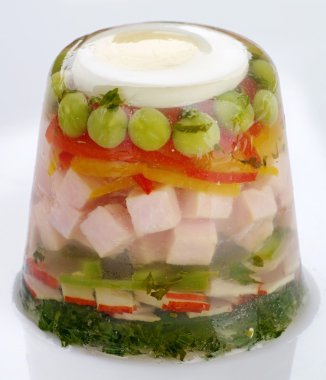 Ham and vegetable aspic clipart