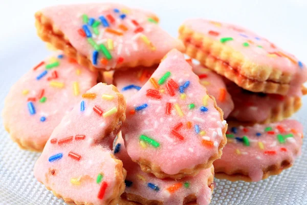 Biscoitos rosa fosco — Fotografia de Stock