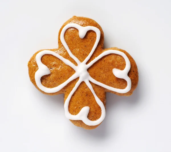 Gingerbread four leaf clover — Stock Photo, Image