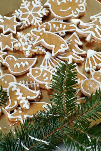 圣诞姜饼饼干 — 图库照片