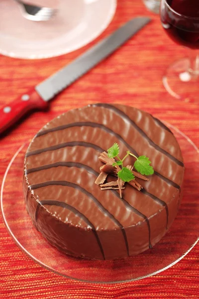 Pastel de chocolate esmaltado — Foto de Stock
