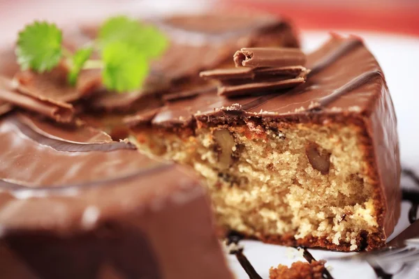 Ciasto czekoladowe przeszklone — Zdjęcie stockowe