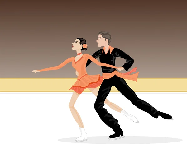 Танцоры на льду — стоковый вектор