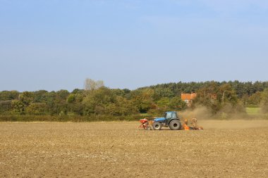 Autumnal agricultural scene clipart