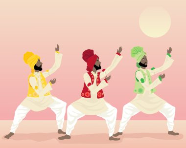 Punjabi dance clipart