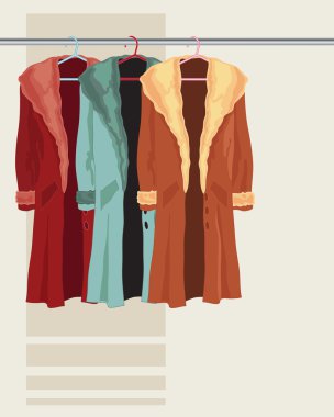 Coat on a hanger clipart