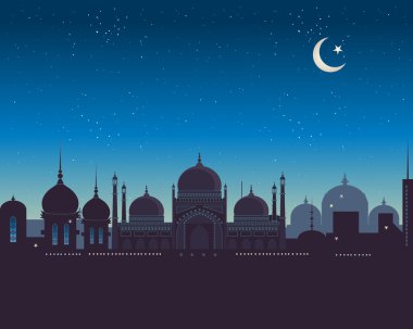 Islamic skyline clipart