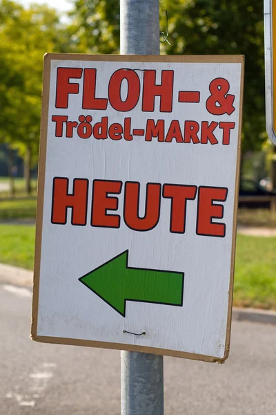 Flea and jumble market poster — Stock Photo, Image