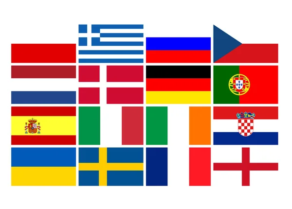 Збірна прапори чемпіонату Європи з футболу 2012 — стокове фото
