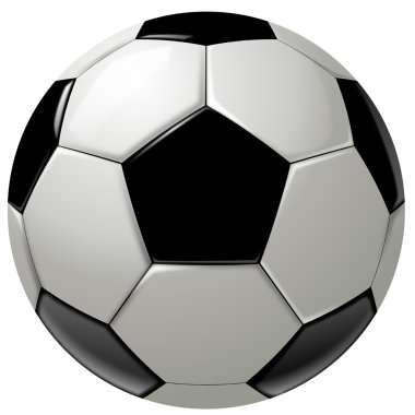 Black and white soccer ball or football clipart