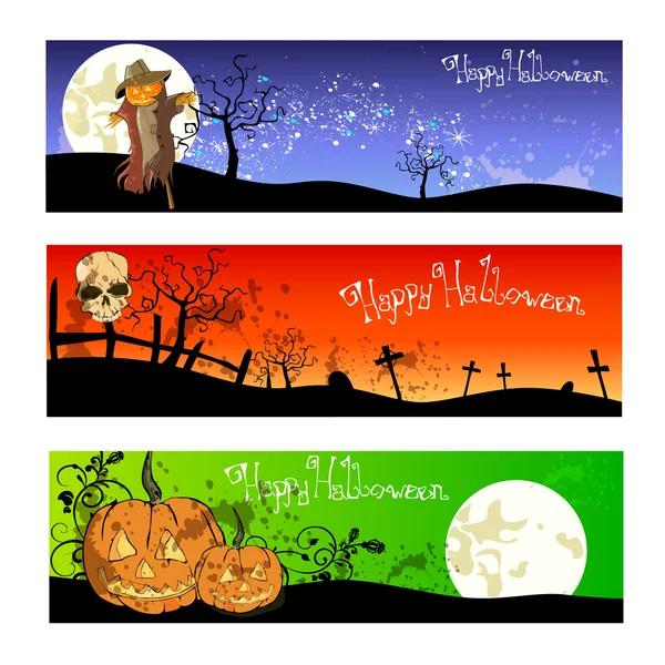 Cartazes de Halloween —  Vetores de Stock