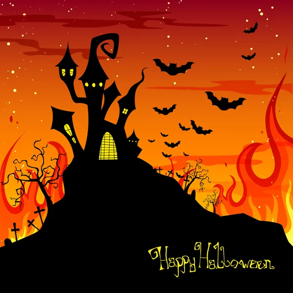 Cartaz de Halloween — Vetor de Stock