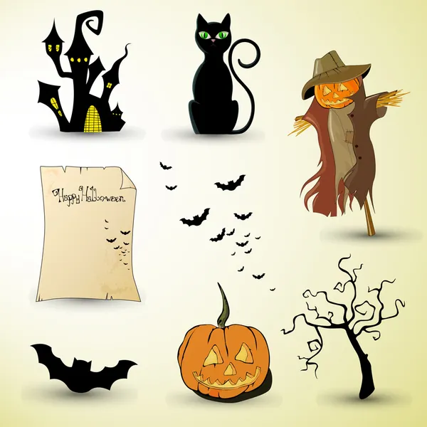 Halloween prvky — Stockový vektor
