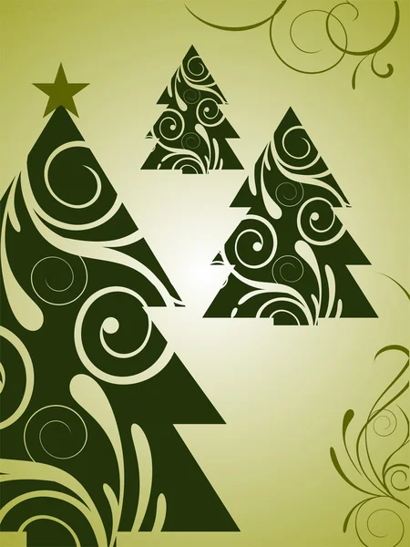 Elegante Weihnachtsbäume — Stockvektor