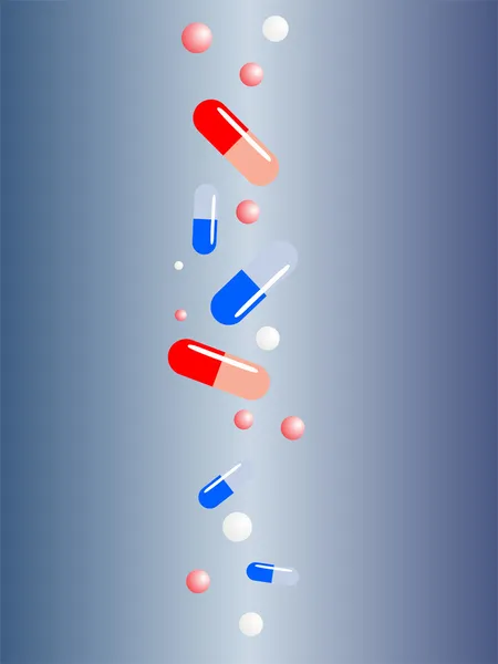 Pills and capsules — Stock Vector