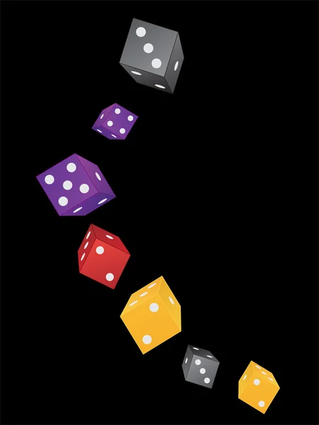 Colorful dice — Stock Vector