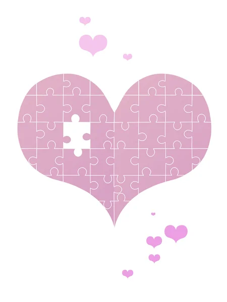 Puzzle coeur — Image vectorielle