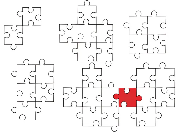 Pièces de puzzle — Image vectorielle