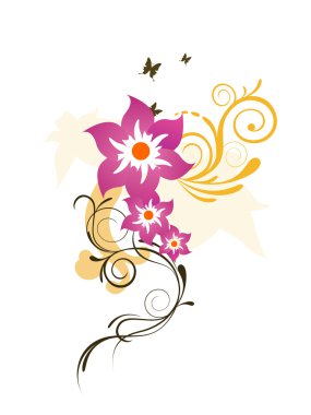 Elegant flowers clipart