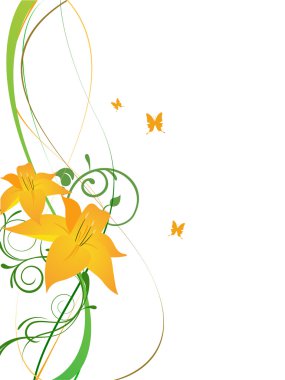 Elegant flowers clipart