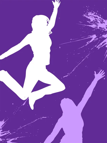 Adolescent sautant — Image vectorielle