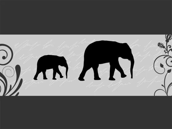 Elegant elephant bakgrund — Stock vektor
