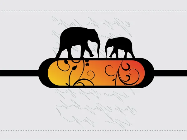 Elefantenhintergrund — Stockvektor