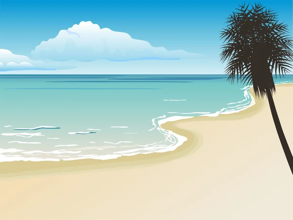 Красивый пляж — стоковый вектор