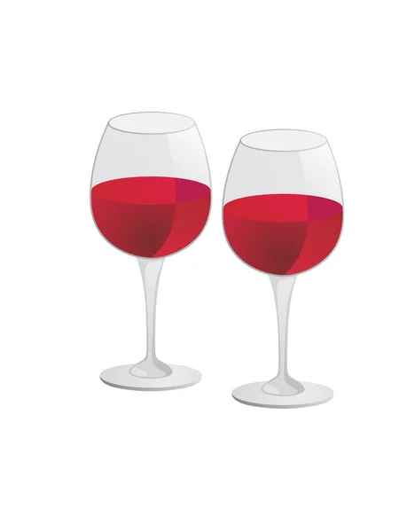 Бокали для вина — стоковий вектор